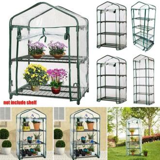 Pvc Tuin Kas Huishoudelijke Plant Kas Schuur Mini Tuin Kas Cover Zonder Ijzer Stand 4 Tier