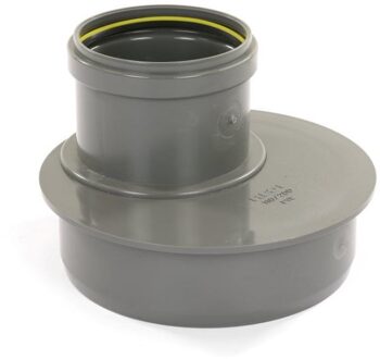 PVC verloopstuk, excentrisch, spie x manchet