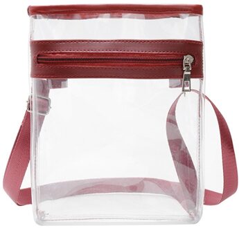 PVC Women Bag Street Transparent Convenient Carry Face Mask Hand Sanitizer Clutch Shoulder Bag Personality Messenger Bag Rood