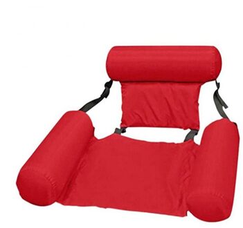 Pvc Zomer Opblaasbare Riem Hangmat Opvouwbare Water Genoegen Lounge Stoel Drijvende Bed Voor Zwemmen Strand Water Zwembad rood