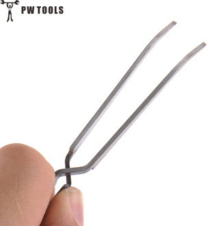 PW TOOLS Cross Lock Tweezers Stainless Steel Reverse Action Tweezer Acrylic Nail Shaping Tweezers Maintenance Tools 145mm пинцет