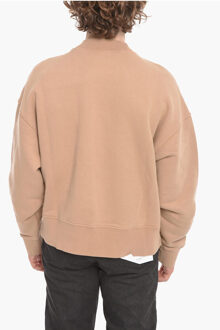 PXP PALM geborsteld katoenen sweatshirt met ronde hals in beige - maat L