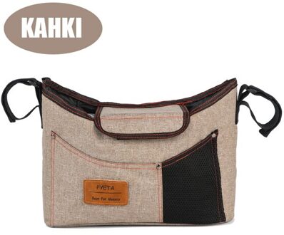 Pyeta Kinderwagen Tas Luiertas Voor Baby Spullen, baby Accessoire Organizer Mummy Bag Opknoping Wagen Kinderwagen Buggy Winkelwagen Fles Zak Kahki