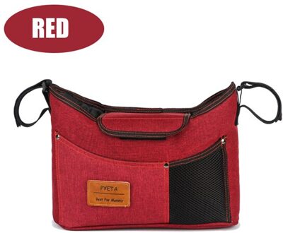 Pyeta Kinderwagen Tas Luiertas Voor Baby Spullen, baby Accessoire Organizer Mummy Bag Opknoping Wagen Kinderwagen Buggy Winkelwagen Fles Zak rood