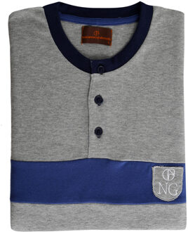 Pyjama lange warme katoen GRIG / XL