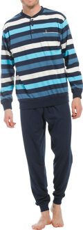 pyjama met knopen en boorden blauw