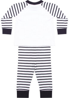 Pyjamaset met lange mouwen en gestreepte raglan voor baby's Blauw - 68