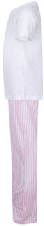 Pyjamaset met streepjes voor kinderen - maat 116 Wit