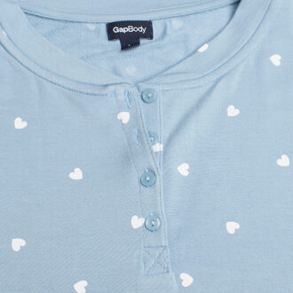 Pyjamatop 757179 dames met lange mouwen Lichtblauw