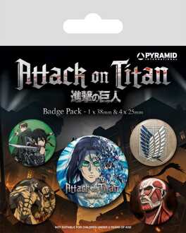 Pyramid International Attack on Titan Pin-Back Buttons 5-Pack Season 4