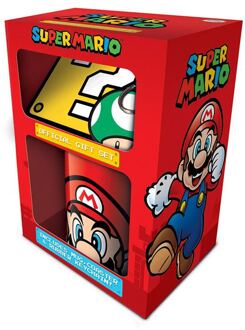 Pyramid International Cadeauset - Super Mario - mok, onderzetter en sleutelhanger