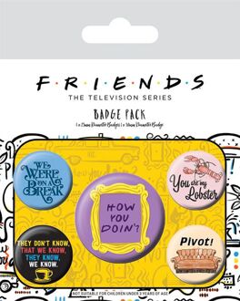Pyramid International FRIENDS - Pack 5 Badges - Quotes