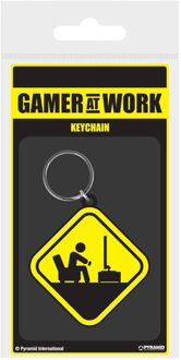 Pyramid International Gaming Danger Gamer At Work Rubber Keychain