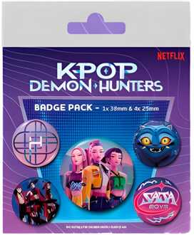 Pyramid International KPop Demon Hunters Pin-Back Buttons 5-Pack
