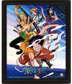 Pyramid International One Piece 3D Lenticular Poster Straw Hat Pirates Assault 26 x 20 cm