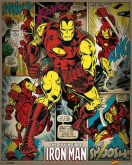 Pyramid International Poster Marvel Comics Iron Man Retro 40x50cm Multikleur