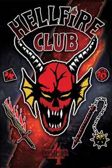 Pyramid International Poster Stranger Things 4 Hellfire Club Emblem Rift 61x91,5cm Multikleur