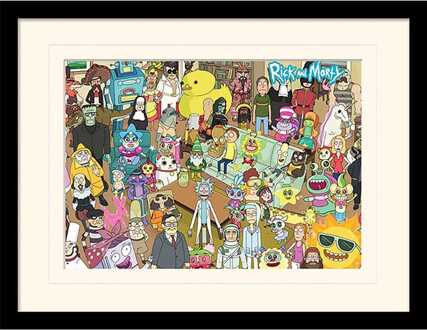 Pyramid International Rick and Morty Collector Print Framed Poster Total Rickall (white background)
