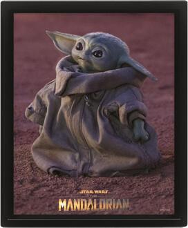 Pyramid International Star Wars: The Mandalorian Framed 3D Effect Poster Pack Grogu 26 x 20 cm (3)