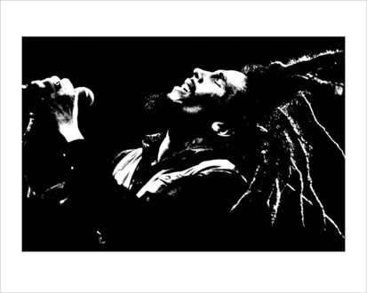Pyramid Kunstdruk Bob Marley Black and White 50x40cm Divers - 50x40 cm