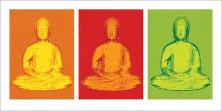 Pyramid Kunstdruk Buddha Pop Art 100x50cm Divers - 100x50 cm