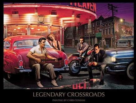 Pyramid Kunstdruk Chris Consani - Legendary Crossroads 80x60cm Divers - 80x60 cm