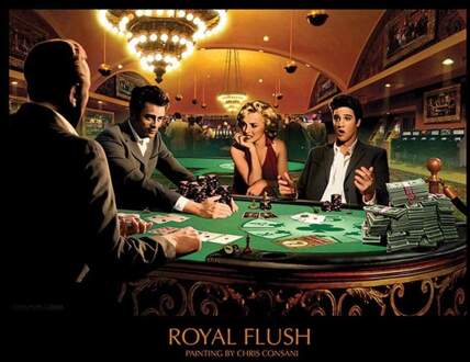 Pyramid Kunstdruk Chris Consani - Royal Flush 80x60cm Divers - 80x60 cm