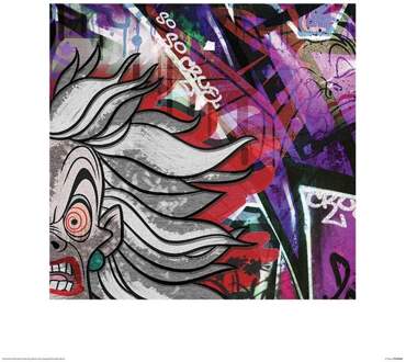 Pyramid Kunstdruk Cruella Deville Graffiti 40x40cm Divers - 40x40 cm