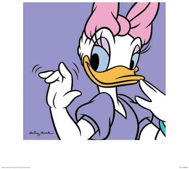 Pyramid Kunstdruk Daisy Duck Lilac 40x40cm Divers - 40x40 cm