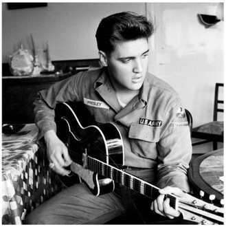 Pyramid Kunstdruk Elvis Presley - US Army 40x40cm Divers - 40x40 cm