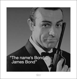 Pyramid Kunstdruk James Bond iQuote 40x40cm Divers - 40x40 cm
