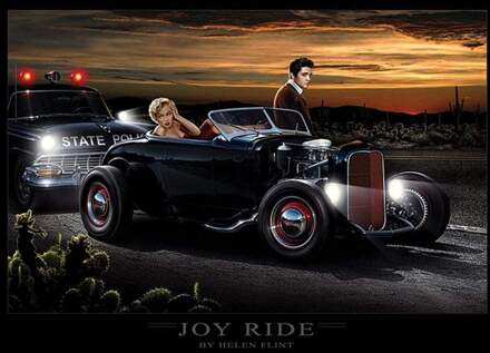 Pyramid Kunstdruk Joy Ride Helen Flint 80x60cm Divers - 80x60 cm