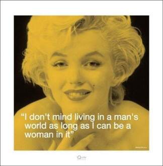Pyramid Kunstdruk Marilyn Monroe - iQuote Mans World 40x40cm Divers - 40x40 cm