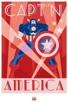 Pyramid Kunstdruk Marvel - Deco Captain America - 60x80cm Divers - 60x80 cm