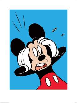 Pyramid Kunstdruk Mickey Mouse - Shocked 60x80cm Divers - 60x80 cm