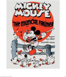 Pyramid Kunstdruk Mickey Mouse The Musical Farmer 40x50cm Divers - 40x50 cm