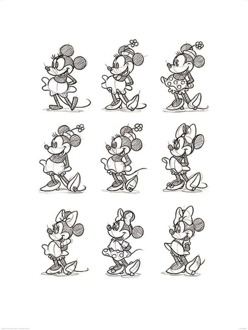 Pyramid Kunstdruk Minnie Mouse - Sketched Multi 60x80cm Divers - 60x80 cm