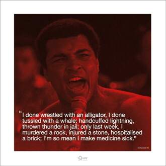 Pyramid Kunstdruk Muhammad Ali - iQuote Sick 40x40cm Divers - 40x40 cm