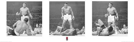 Pyramid Kunstdruk Muhammad Ali - Liston Triptych 95x33cm Divers - 95x33 cm