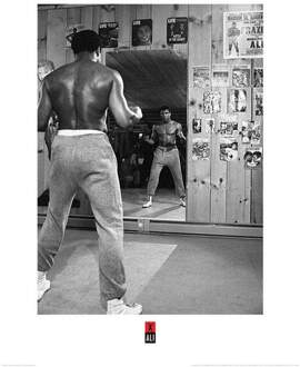 Pyramid Kunstdruk Muhammad Ali - Mirror 60x80cm Divers - 60x80 cm
