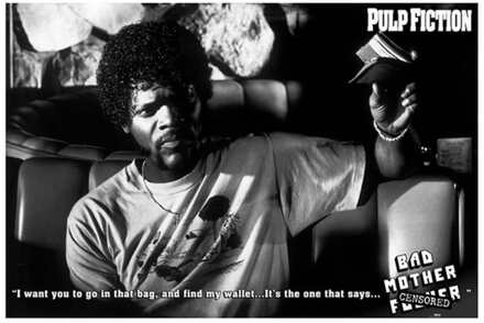 Pyramid Kunstdruk Pulp Fiction - Bad Mother F-ker 80x60cm Divers - 80x60 cm