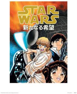 Pyramid Kunstdruk Star Wars - Anime Assault 30x40cm Divers - 30x40 cm