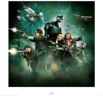 Pyramid Kunstdruk Star Wars - Rogue One Attack 40x40cm Divers - 40x40 cm