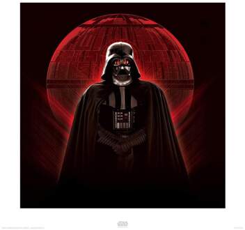 Pyramid Kunstdruk Star Wars - Rogue One Darth Vader and Death Star 40x40cm Divers - 40x40 cm