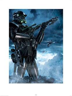 Pyramid Kunstdruk Star Wars - Rogue One Death Trooper Rain 60x80cm Divers - 60x80 cm