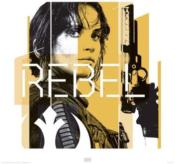 Pyramid Kunstdruk Star Wars - Rogue One Jyn Rebel 40x40cm Divers - 40x40 cm