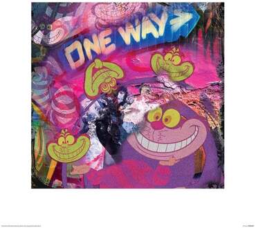 Pyramid Kunstdruk The Cheshire Cat - Graffiti 40x40cm Divers - 40x40 cm