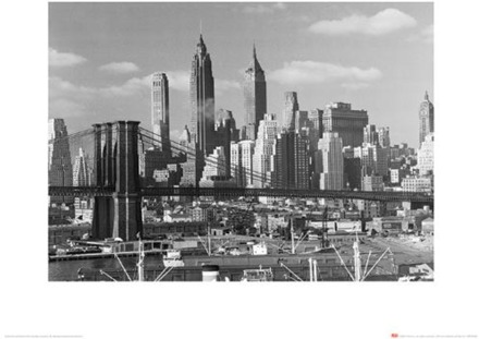 Pyramid Kunstdruk Time Life - Lower Manhattan Skyline 1948 40x50cm Divers - 40x50 cm