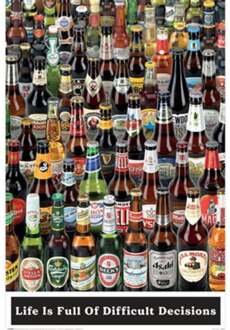 Pyramid Poster Beers - Life is Full of Difficult Choices 61x91,5cm Divers - 61x91.5 cm