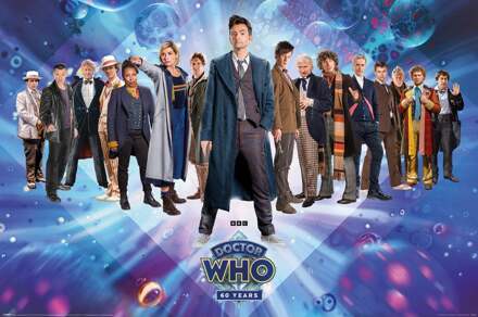 Pyramid Poster Doctor Who 60th Anniversary A Timeless Tribute 91,5x61cm Divers - 91.5x61 cm